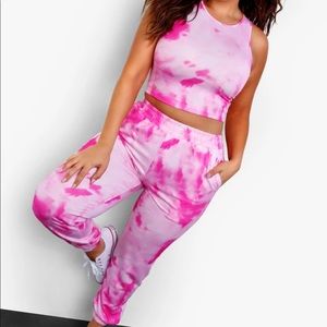 💖✨ Pink Tie Dye Jogger & Crop Top Set RebDolls